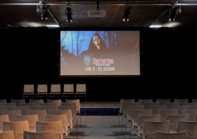 Cinema screen with comfy seats 13